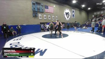 157 lbs Cons. Round 7 - Tomas Fulgentes, Royal vs Nathan Paul, Bakersfield Christian