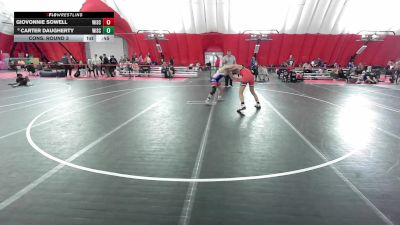 16U Boys - 165 lbs Cons. Round 3 - GioVonnie Sowell, Wisconsin vs Carter Daugherty, Wisconsin