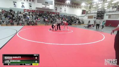 165 lbs Semifinal - Luke DesRoches, Riverside vs Bohdan Kadletz, Northwood