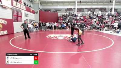 113 lbs Quarterfinal - Tyler Prinzo, Mt. Pisgah Christian vs Desmond Brown, Mount De Sales