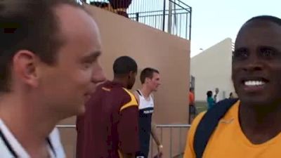 Dwight Phillips interviewed by Michael Stember at 2010 ASU Sun Angel Classic