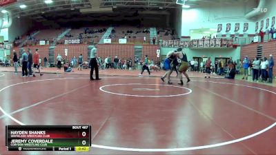 215 lbs Cons. Round 4 - Jeremy Coverdale, Corydon Wrestling Club vs Hayden Shanks, Whiteland Wrestling Club