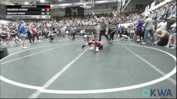 55 lbs Quarterfinal - Brandon Givens, Lexington Wrestling Club vs Bentley Story, Shelton Wrestling Academy