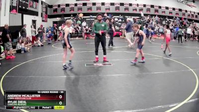 95 lbs Round 1 - Andrew McAllister, Cobra Wrestling Club vs Rylee Diehl, Carolina Reapers