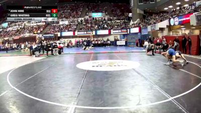 AA - 132 lbs Cons. Round 1 - John Hire, Missoula Sentinel vs Greg Whiting, Missoula Big Sky / Loyola Sacred Heart