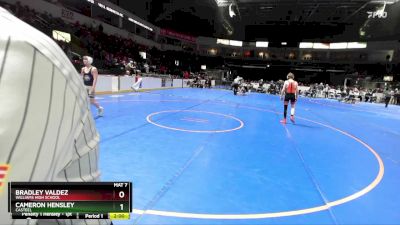 120 lbs Champ. Round 2 - Bradley Valdez, Williams High School vs Cameron Hensley, Casteel