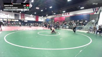 120 lbs Champ. Round 1 - Zachary Samano, Chino vs Sergio Vega, San Bernardino