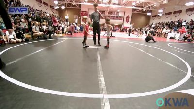 46 lbs Consi Of 8 #2 - Parker Berryhill, Keystone Wrestling Club vs Maculey Andrews, Hilldale Youth Wrestling Club