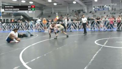 126 lbs Quarterfinal - David Hill, Team Shutt Weaver - HSB vs Graydon Martin, Prestige Worldwide - HSB