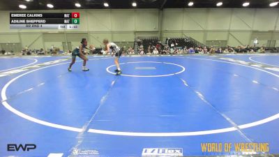 80 lbs Rr Rnd 4 - Emeree Calkins, Mat Union Misfits K-6 vs Adiline Shepperd, Mat Warriors K-6