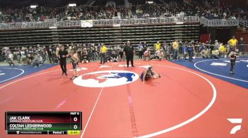 67 lbs Champ. Round 2 - Jak Clark, Sheridan Wrestling Club vs Coltan Ledgerwood, Saratoga Wrestling Club