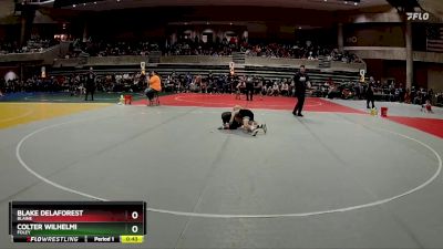 72 lbs Semifinal - Blake DeLaForest, Blaine vs Colter Wilhelmi, Foley