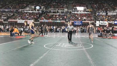 A - 126 lbs Semifinal - Steel Smith, Custer Co. (Miles City) vs Bodee Bright, Sidney / Fairview