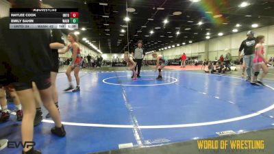 110 lbs Rr Rnd 1 - HAYLEE COOK, Untouchables Girls Teal vs Emily Sahin, Washington K-6