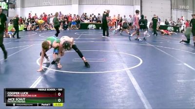 100 lbs Cons. Round 3 - Cooper Luck, Perrysburg Wrestling Club vs Jace Schut, Michigan Premier