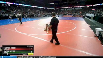 D1-195 lbs Semifinal - Hunter Jibben, Oak Creek vs Ryder Depies, Merrill