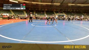102 lbs Consi Of 8 #1 - Justice Davis, Lady Outlaw Wrestling Academy vs Joely Hunt, Vian Wrestling Club