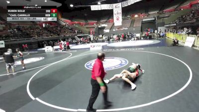150 lbs Cons. Sub-semis - Ruben Soliz, San Fernando High School Wrestling vs Cael Carrillo, Royal High School Wrestling