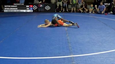 75 lbs Cons. Rd Of 16 - Sutton Hawley, Keystone Kids Wrestling Club vs Mysta Brunson, Team PA