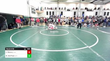 175 lbs Round Of 32 - Jakub Wozny, Hingham vs Miles McPhee, North Attleborough