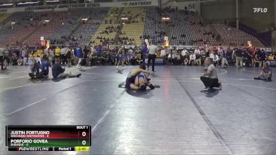 141 lbs Finals (2 Team) - Porforio Govea, Dubuque vs Justin Fortugno, Wisconsin-Whitewater