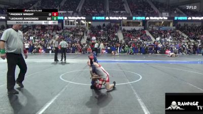 58 lbs Champ. Round 1 - Phoenix Wright, Caney Valley vs Leonard Jurgonski, Norton Wrestling Club