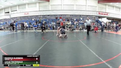 92 lbs Champ. Round 1 - Maximus Kleeberg, Indiana vs Lucas Macdonald, ISI Wrestling Club