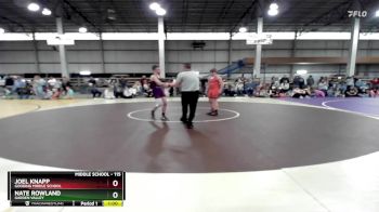 115 lbs Cons. Round 4 - Nate Rowland, Garden Valley vs Joel Knapp, Gooding Middle School