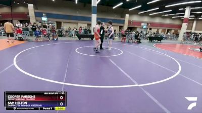 170 lbs Champ. Round 1 - Cooper Parsons, Texas Takedown Academy vs Sam Helton, Carrollton Thunder Wrestling