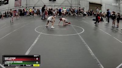 56 lbs Semis (4 Team) - Lorenzo Barbieri, Buxton vs Sam Levine, Warhawks