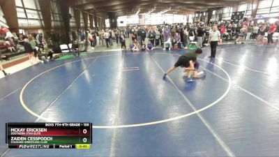 135 lbs Cons. Round 2 - McKay Ericksen, Southern Utah Elite vs Zaiden Cesspooch, Cougars Wrestling Club