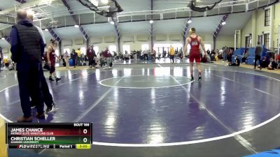 157 lbs Champ. Round 3 - Christian Scheller, Gannon University vs James Chance, Patriot Elite Wrestling Club