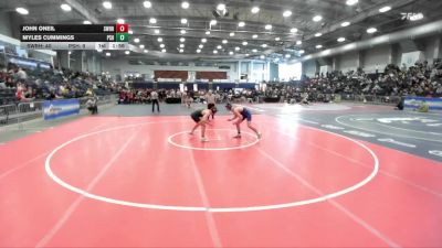 165 lbs Round 3 (3 Team) - John ONeil, Shoreham Wading River HS vs Myles Cummings, Peru Sr HS