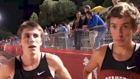 Elliot Heath 13:29 and Chris Derrick 13:31 after 5k 2010 Mt SAC Relays