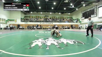 190 lbs Champ. Round 2 - Andrew Lanik, Hamilton vs Jose De La Torre, Montebello