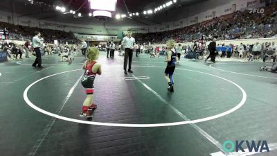 46 lbs Round Of 32 - Eleanor Gann, Locust Grove Youth Wrestling vs Liam Garrett, Tulsa Blue T Panthers