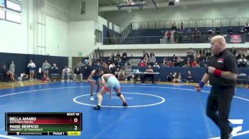 136 lbs Semifinal - Bella Amaro, Southern Oregon vs Paige Respicio, University Of Providence