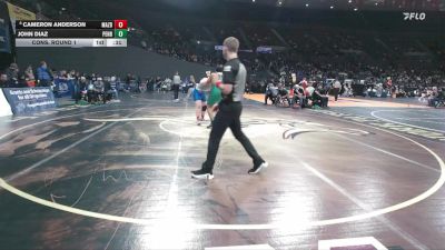 4A Boys 215 lbs Cons. Round 1 - John Diaz, Pendleton Boys vs Cameron Anderson, Mazama Boys