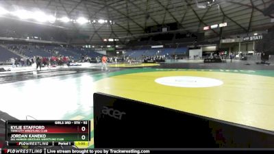 92 lbs Champ. Round 1 - Kylie Stafford, Twin City Wrestling Club vs Jordan Kaneko, Gig Harbor Grizzlies Wrestling Club