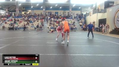 144 lbs Cons. Round 4 - Henry Byram, McDonogh School vs Liam Ritter, Calvert Hall College