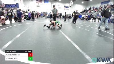 49 lbs Quarterfinal - Maximus Crawford, Southmoore SaberCats Wrestling vs Jose Rosas Jr., OKC Saints Wrestling