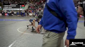 72 lbs Quarterfinal - Abram Griekspoor, Maize vs Kaden Crum, Trailblazer