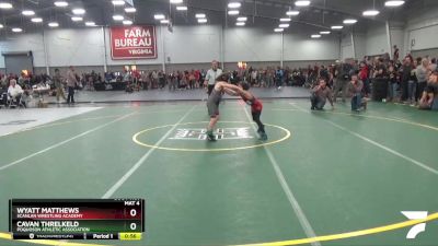 62 lbs Cons. Round 2 - Cavan Threlkeld, Poquoson Athletic Association vs Wyatt Matthews, Scanlan Wrestling Academy