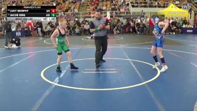 83 lbs Champ. Round 1 - Jacob King, Anna Youth Wrestling vs Lucy Murphy, Springboro