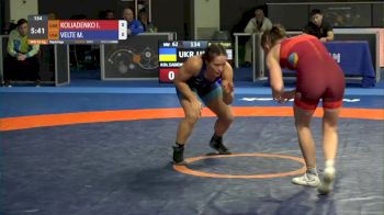 62 kg Consolation - Mallory Velte, USA vs Iryna Koliadenko, UKR