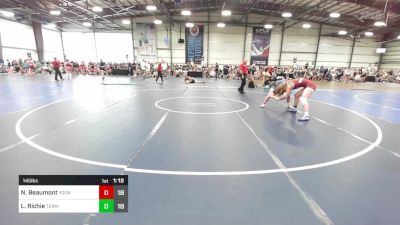 145 lbs Rr Rnd 2 - Natalie Beaumont, Young Guns - Quad Cities vs Lexi Richie, Team Bro