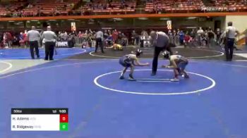 58 lbs Round Of 16 - Holden Adams, High Plains Thunder vs Ryder Ridgeway, Force 10 Wrestling Academy