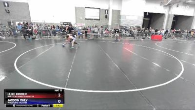 74 lbs Champ. Round 1 - Luke Kidder, Hartford Wrestling Club vs Jaxson Ohly, Wrestling Factory