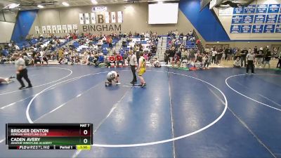 165 lbs Semifinal - Bridger Denton, Morgan Wrestling Club vs Caden Avery, Aviator Wrestling Academy