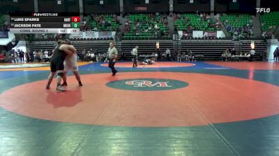 6A 285 lbs Cons. Round 3 - Jackson Pate, Muscle Shoals vs Luke Sparks, Hartselle